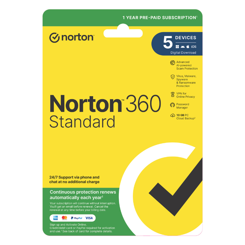 Norton 360 Standard 10G 1U5D1Y