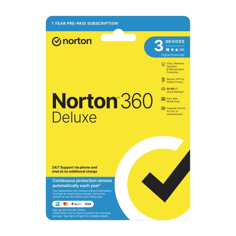 Norton 360 Deluxe 1U 3D 1 Yr