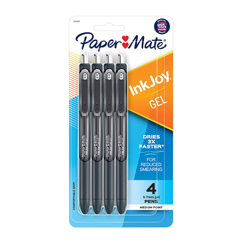 PM InkJoy Gel .07 Blk Pk4 Bx6