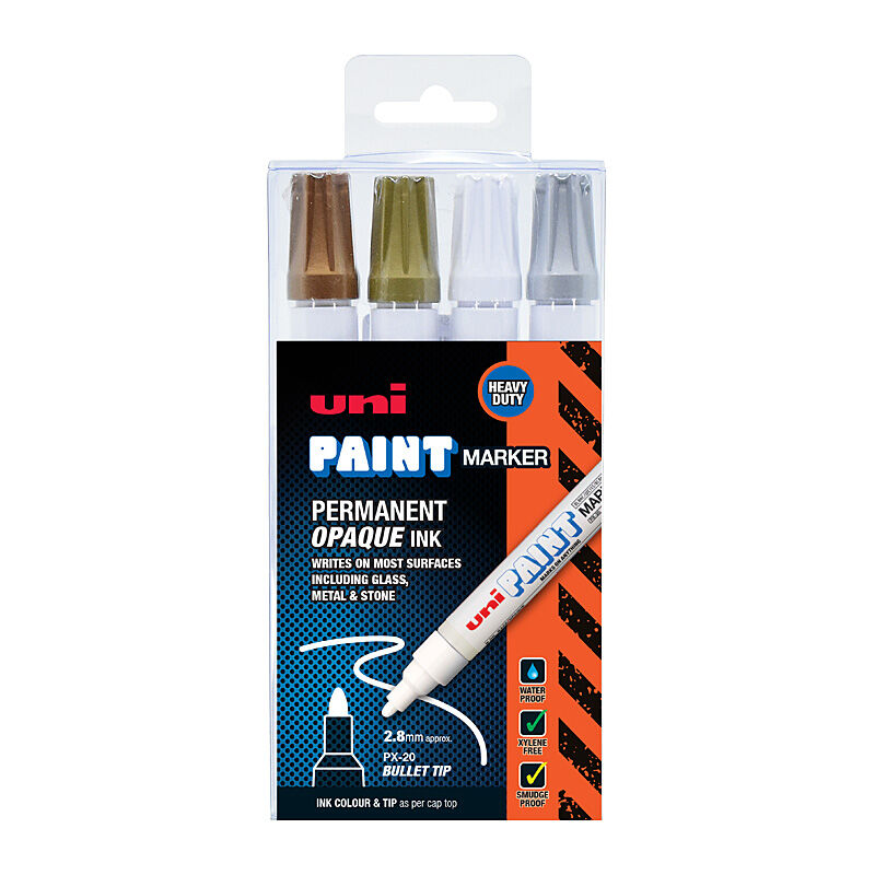 uni Paint Mrk PX20 Shn Ind Pk4